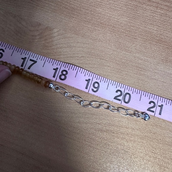 Amber and Sterling silver beaded necklace with matching pendant by Jay King - Picture 12 of 12